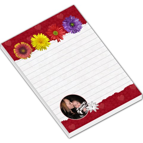 Flower Power Large Memo Pad By Lil