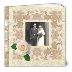 Wedded Bliss Mocca Damask 8 x 8 Celebration album - 8x8 Photo Book (20 pages)