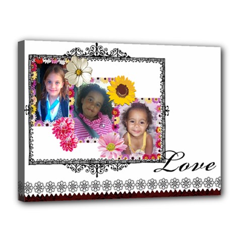 flower girls - Canvas 16  x 12  (Stretched)