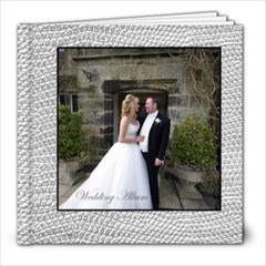 Sumptuous Silver Leather Wedding Album 8 x 8 30 page  - 8x8 Photo Book (30 pages)