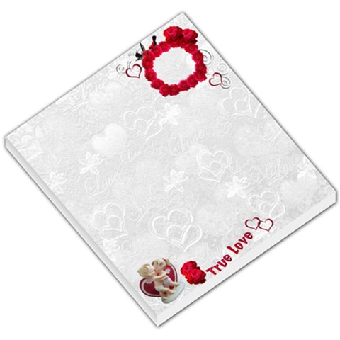 True Love Valentine Hearts N Roses Memo Pad By Ellan