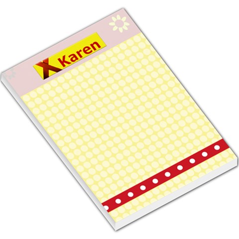 Yellow & Red Notepad By Danielle Christiansen