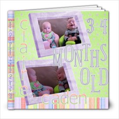 Caden & Claire 3-4 months old - 8x8 Photo Book (39 pages)