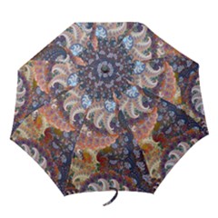 abstract swirl blue - Folding Umbrella