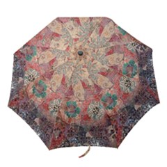 weathered flowers - Folding Umbrella