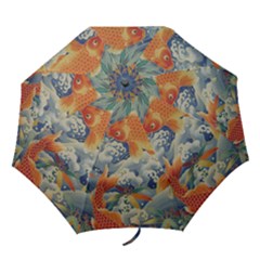 koi orange umbrella - Folding Umbrella