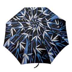 blue bamboo umbrella  - Folding Umbrella