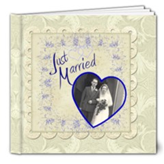 Just Married  Deluxe 8 x 8 Wedding Album - 8x8 Deluxe Photo Book (20 pages)