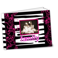 Pink n Zebra  Deluxe Family brag book 7 x 5 - 7x5 Deluxe Photo Book (20 pages)