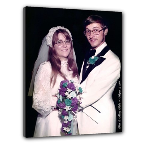 Mom and Dad Wedding  - Canvas 20  x 16  (Stretched)