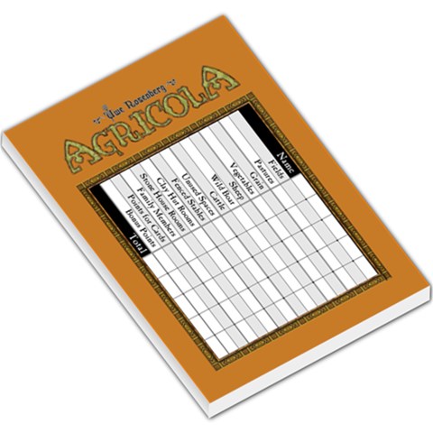 Agricola Score Pad By Slev
