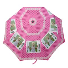 Pink Princess Folding Umbrella