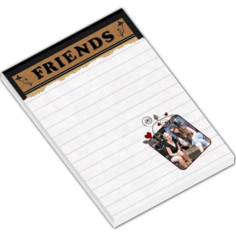Friends Hearts Large Memo Pad By Lil