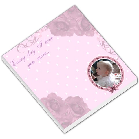 Pink Roses Small Memo Pad By Claire Mcallen