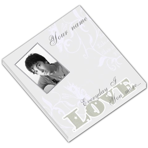 Silver Frame Love You More Small Memo Pad By Claire Mcallen