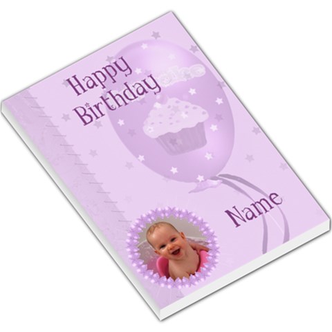 Happy Birthday Large Purple Memo Pad By Claire Mcallen