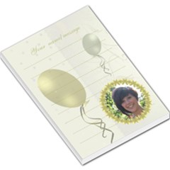 Gold and silver balloon lined large memo pad - Large Memo Pads