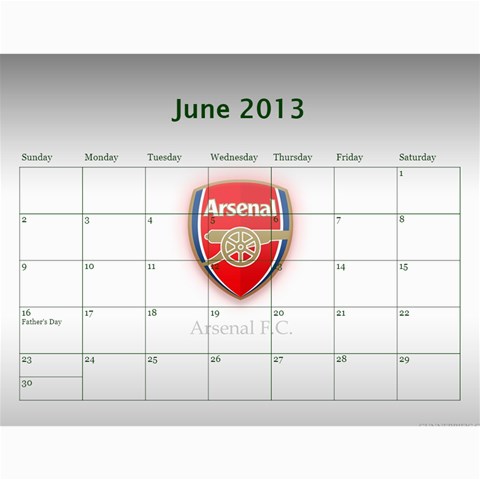 Arsenal Calendar Iii By Gj Dec 2013