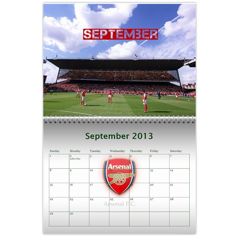 Arsenal Calendar Iii By Gj Sep 2013