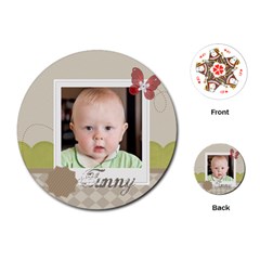 kids, fun, child, play, happy - Playing Cards Single Design (Round)