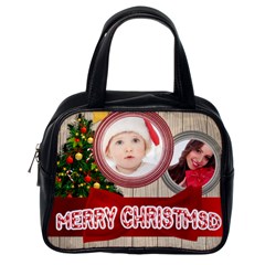 kids happy , gun, baby, happy holiday - Classic Handbag (One Side)