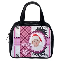 kids happy , gun, baby, happy holiday - Classic Handbag (One Side)