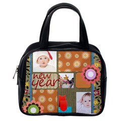 kids happy , gun, baby, happy holiday - Classic Handbag (One Side)