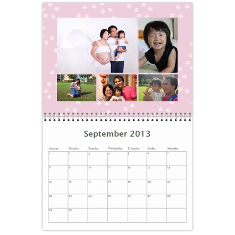 Wall Calender 2013 By Tsang Yi Ling Sep 2013