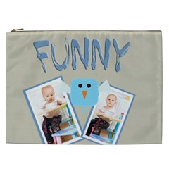 flower , kids, happy, fun, green (7 styles) - Cosmetic Bag (XXL)
