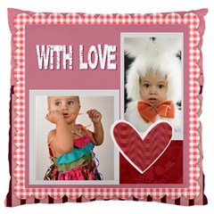 love, kids, happy, fun, family, holiday - Large Cushion Case (One Side)