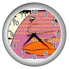 It s time to sick dibble  - Wall Clock (Silver)