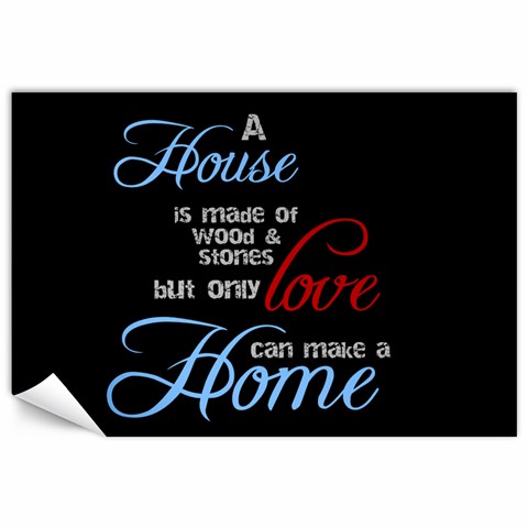 A House A Home By Sheila 11.88 x17.36  Canvas - 2