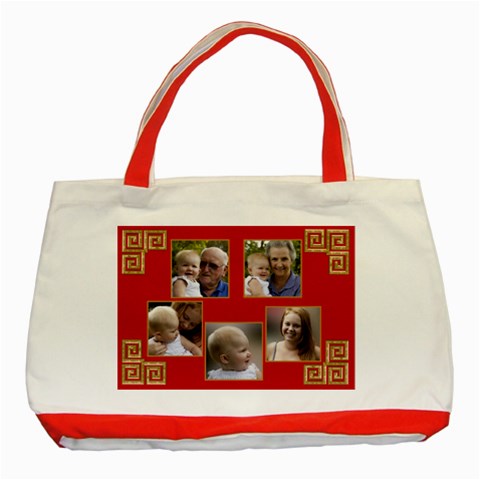 Red And Gold Tote Bag By Deborah Front