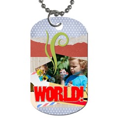 kids, fun, child, play, happy - Dog Tag (Two Sides)