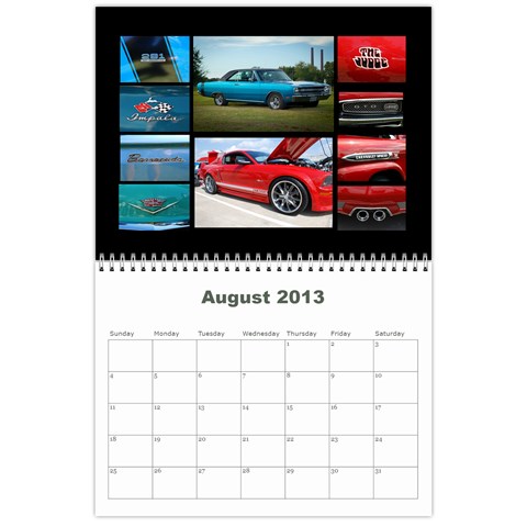 2013 Calendar Mod2 By J  Richardson Aug 2013