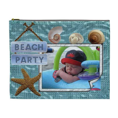 Beach Party Xl Cosmetic Bag By Lil Front