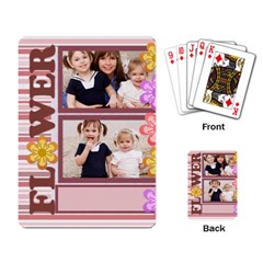 flower , kids, happy, fun, green - Playing Cards Single Design (Rectangle)