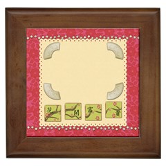 mandarin blossom tile - Framed Tile