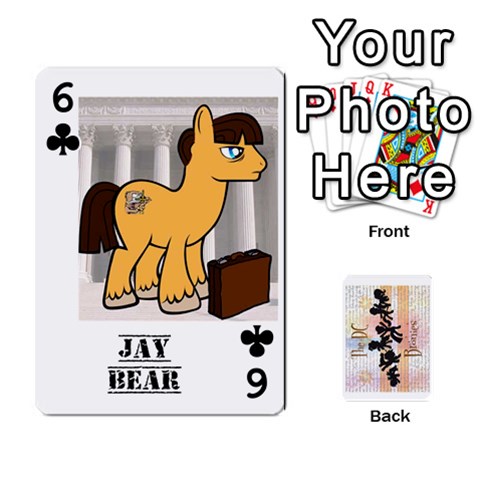D C  Brony Oc Playing Cards By John H Rhodes Jr Front - Club6