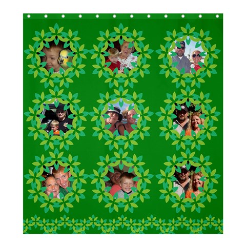 Green Flower Photo Curtain By Joy Johns 58.75 x64.8  Curtain