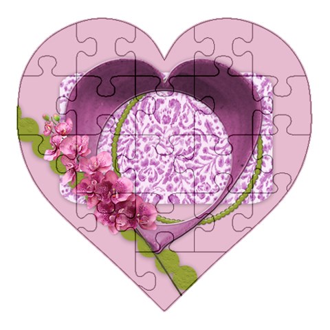 Love You 8x8 Acrylic Heart Puzzle By Zornitza Front