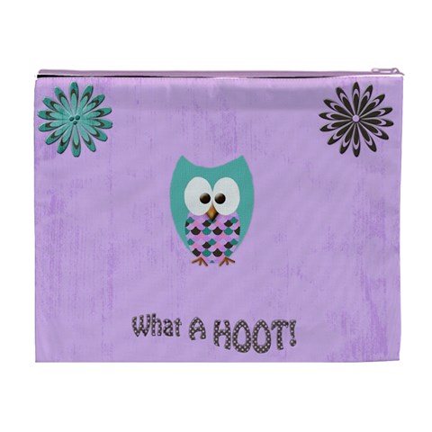 Owl Cosmetic Case Xl By Chelsea Grindstaff Back