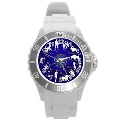 horoscope - Round Plastic Sport Watch (L)