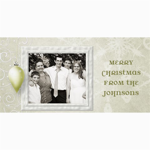 Snow Ornament Christmas By Marcee Duggar 8 x4  Photo Card - 5