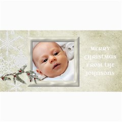Photo Christmas Card Snow Flakes - 4  x 8  Photo Cards