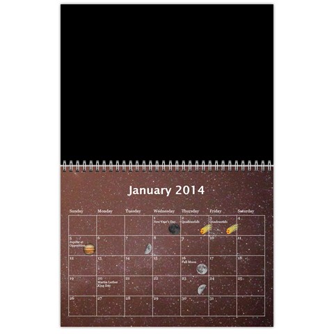 2014 Astronomical Events Calendar By Bg Boyd Photography (bgphoto) Jan 2014