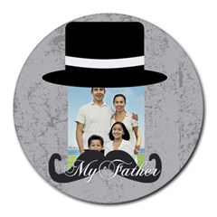 fathers day - Collage Round Mousepad
