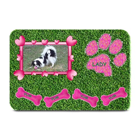 Lady Dog Food Mat By Joy Johns 18 x12  Plate Mat