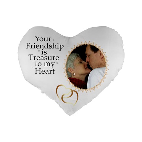 Friendship 16  Heart Shape Cushion By Deborah Back