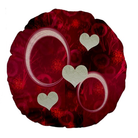 I Heart You Pink Love 18  Round Cushion Case 2 Sides By Ellan Back